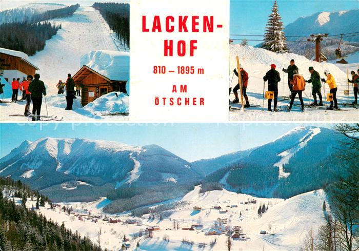 Lackenhof Gaming Wintersportgebiet am oetscher Schischule Bergmassiv Kalkalpen