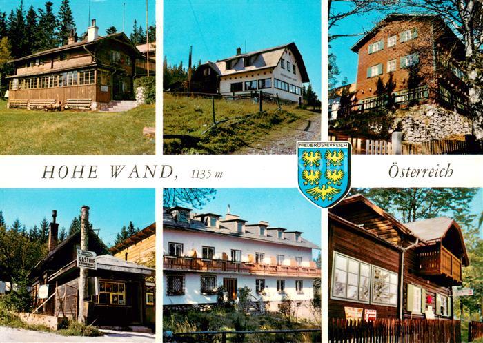 Hohe Wand Naturpark Wilhelm Eichert Huette Gruenbacherhaus MIAG Erholungsheim Ga