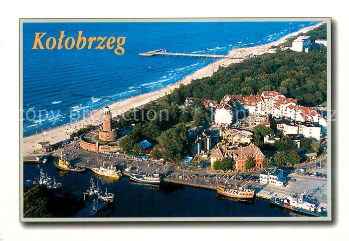 Kotobrzeg Hafen Leuchtturm Fliegeraufnahme