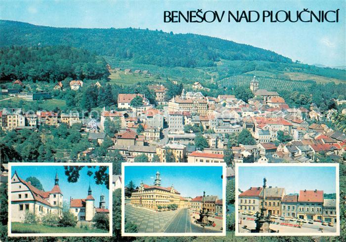 Benesov nad Ploucnici Gesamtansicht Schloss Platz Innenstadt