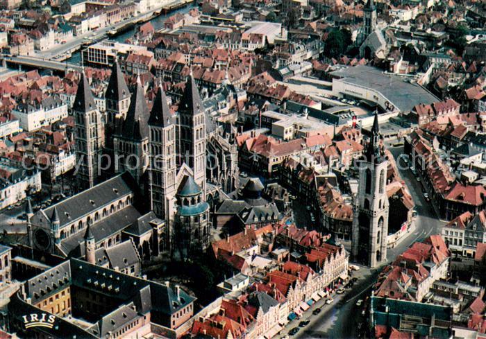 Tournai Hainaut Zentrum Kathedrale Fliegeraufnahme