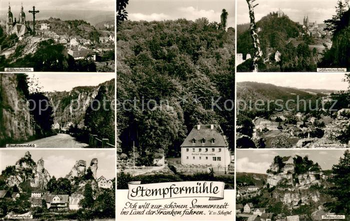 Fraenkische Schweiz Gasthof Pension Stempfermuehle Goessweinstein Sachsenmuehle