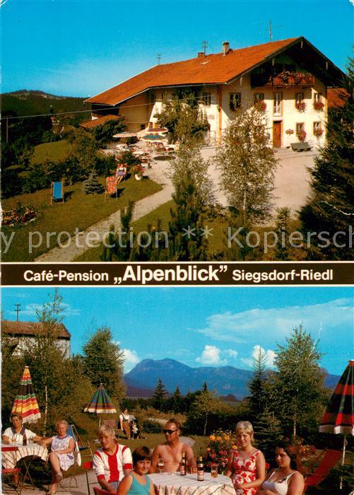 Siegsdorf Oberbayern Cafe Pension Alpenblick Am Riedl Terrasse