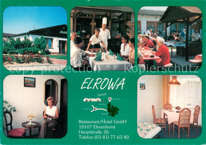 Elmenhorst Vorpommern Restaurant Hotel Elrowa Gaststube Zimmer Terrasse