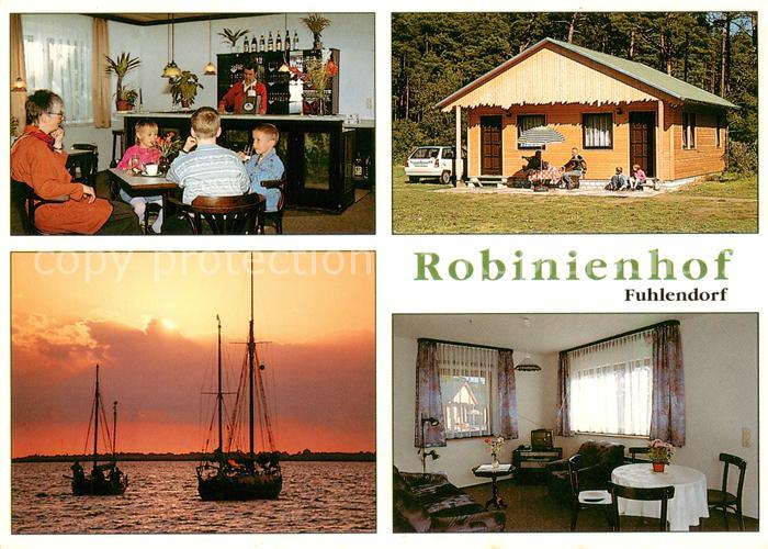 Fuhlendorf Darss Pension Gaststaette Robinienhof Gaststube Zimmer Abendstimmung