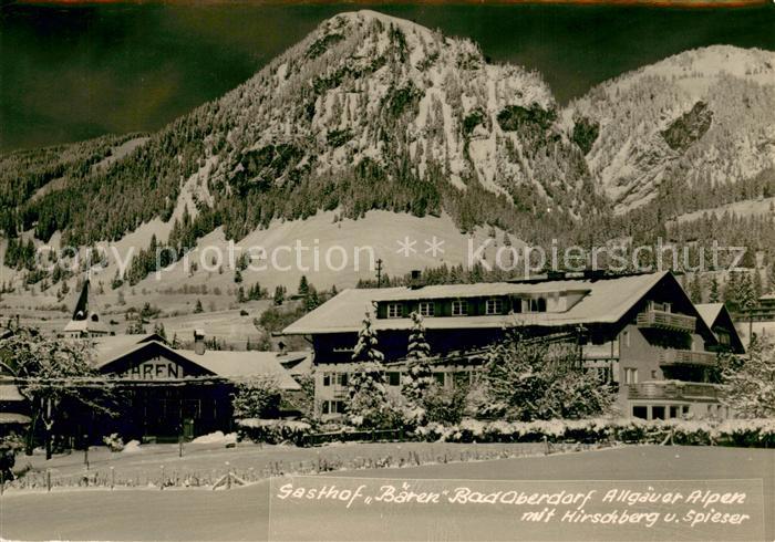 Bad Oberdorf Gasthof Baeren mit Hirschberg