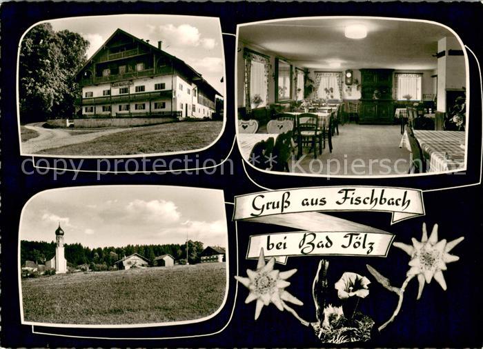 Bad Toelz Gaststaette Fischbach Gastraum Kirche