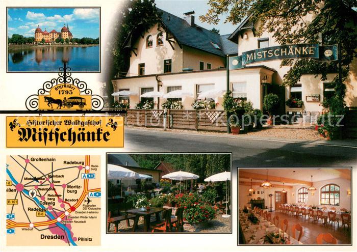 Steinbach Moritzburg Historischer Waldgasthof Mistschaenke Terrasse Speisesaal