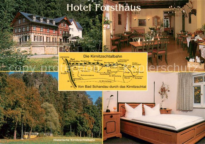 Bad Schandau Hotel Forsthaus Gaststube Zimmer Histor. Kirschnitztalbahn