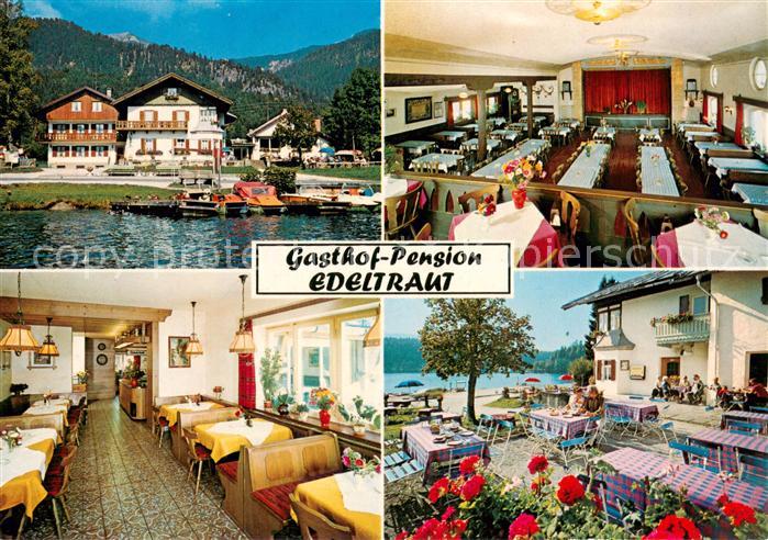 Walchensee Gasthof Pension Edeltraut Veranstaltungsraum Gaststube Terrasse