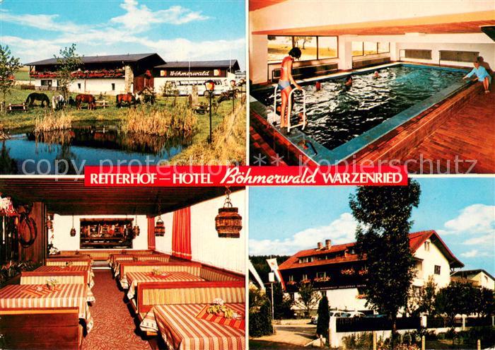 Warzenried Reiterhof Hotel Boehmerwald Gaststube Hallenbad Pferdekoppel