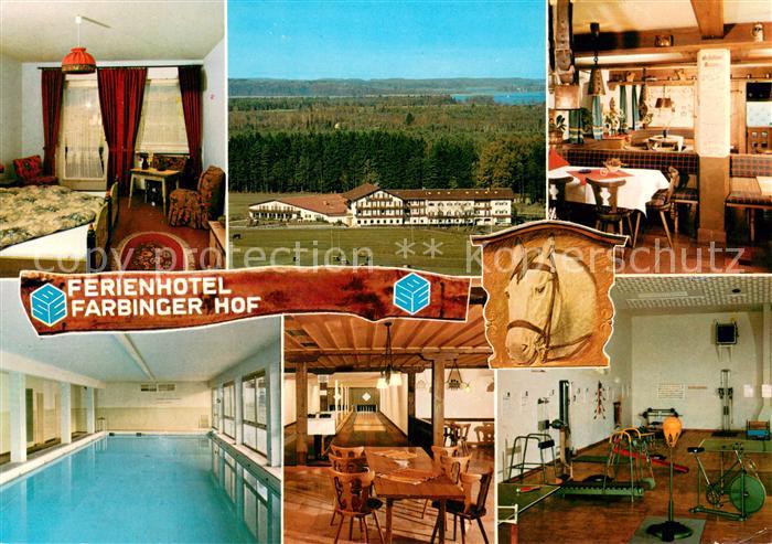 Bernau Chiemsee Ferienhotel Farbinger Hof Gaststube Hallenbad Kegelbahn Fitnessr