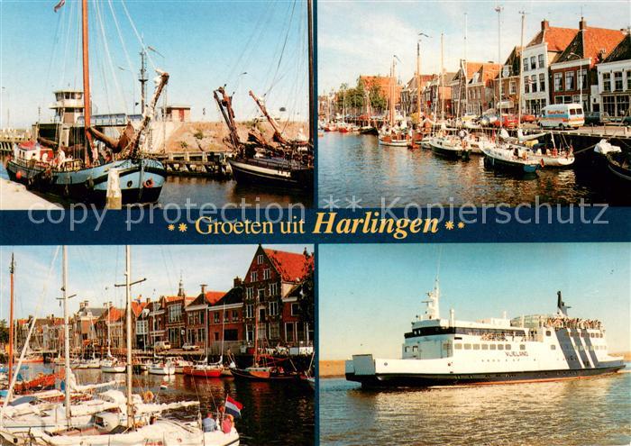Harlingen Friesland Fischkutter Bootsliegeplatz Fahrgastschiff
