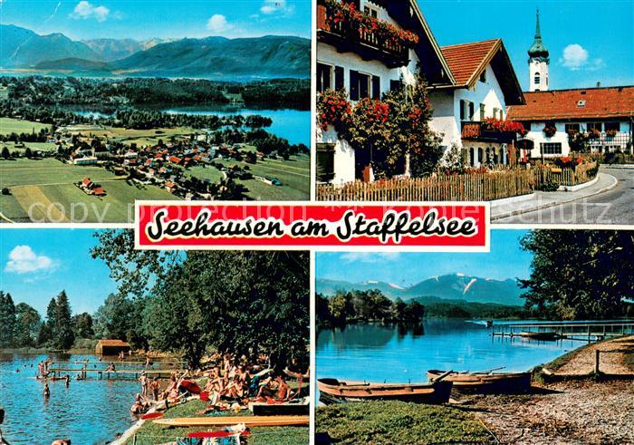 Seehausen Staffelsee Panorama Ortsmotiv Freibad Panorama