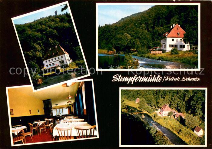 Muggendorf Fraenkische Schweiz Gasthof Pension Stempfermuehle Gaststube Fliegera