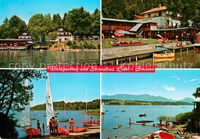 Stephanskirchen Simssee Waldgasthof Liebl Pension Strandbad Bootsverleih