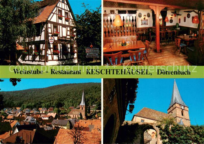 Doerrenbach Weinstube Restaurant Keschtehaeusel Gaststube Stadtblick Kirche