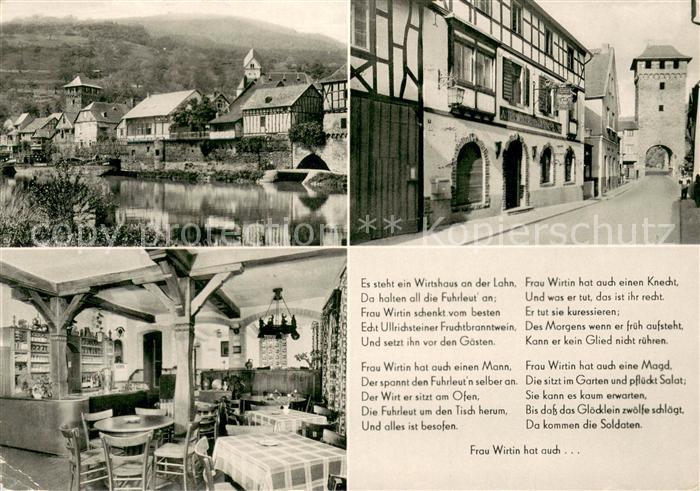 Dausenau Altes Wirtshaus an der Lahn Gaststube Stadttor