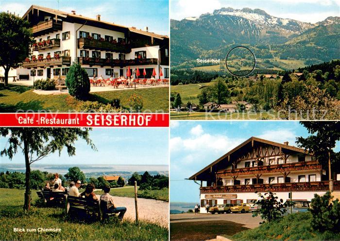 Bernau Chiemsee Cafe Restaurant Seiserhof Panorama Chiemsee Kampenwand