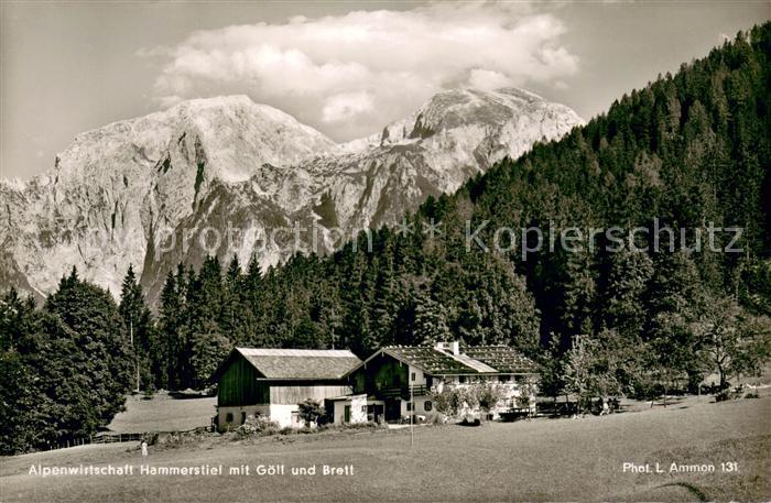 Hoher Goell Alpenwirtschaft Hammerstiel mit Goell und Brett