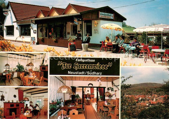 Neustadt Harz Landgasthaus Zur Herrenwiese Gastraeume Terrasse Panorama