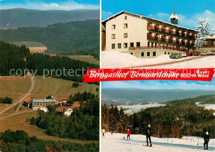 Kolmberg Sankt Englmar Fliegeraufnahme Berggasthof Bernhardshoehe Skipiste