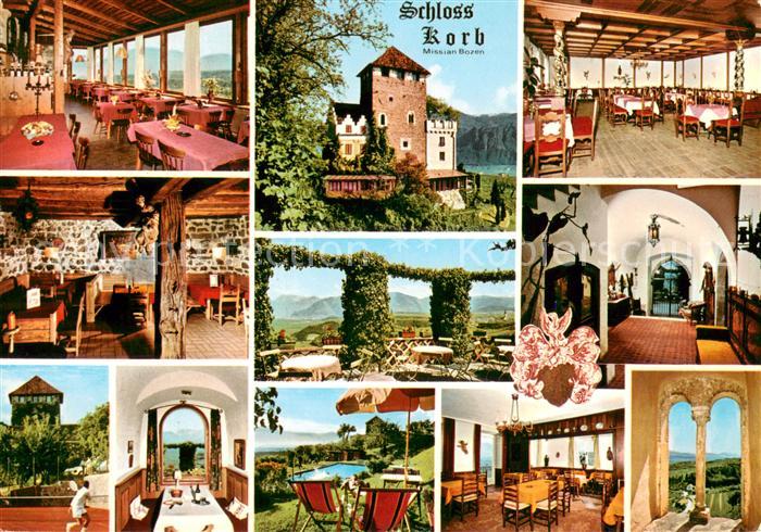 Missian Bozen Hotel Restaurant Schloss Korb Gastraeume Teilansichten