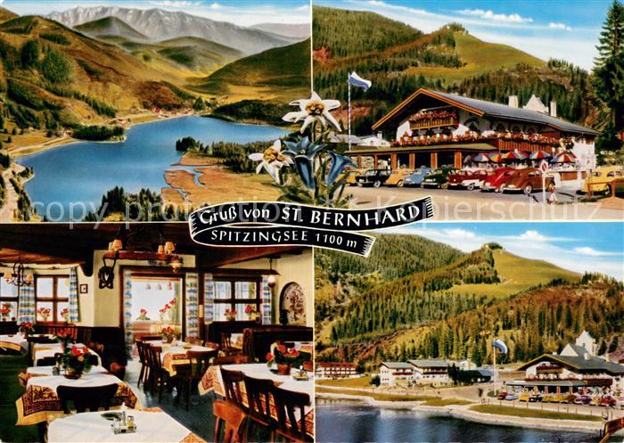 Spitzingsee Postgasthof und See Cafe St Bernhard Gaststube Panorama