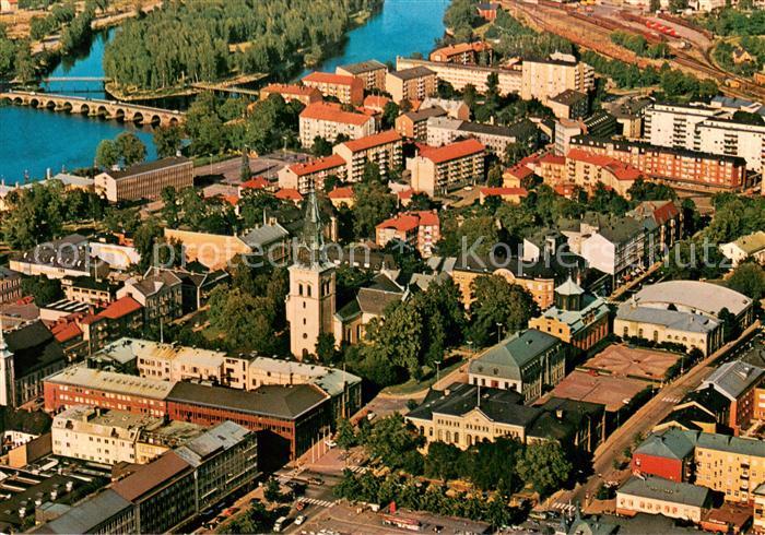 Karlstad Sweden Fliegeraufnahme mit Domkirche