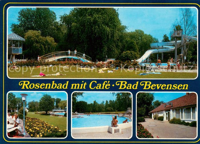 Bad Bevensen Rosenbad mit Cafe Wasserrutsche Pool Park