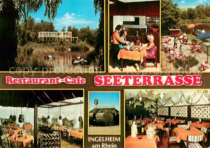 Ingelheim Rhein Restaurant Cafe Seeterrasse Gastraeume Schwanenteich