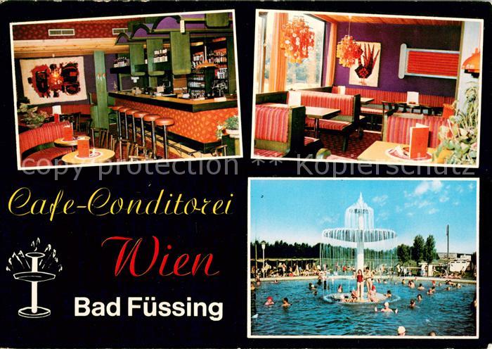Bad Fuessing Cafe Conditorei Wien Gaststube Bar Schwimmbad
