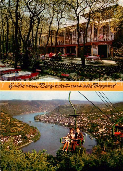 Boppard Rhein Bergrestaurant und Cafe Gedeonseck Rheinschleife Sessellift