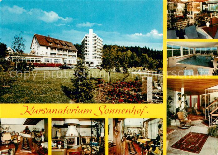 Luetzenhardt Kursanatorium Sonnenhof Gastraeume Kaminzimmer Hallenbad Treppenauf