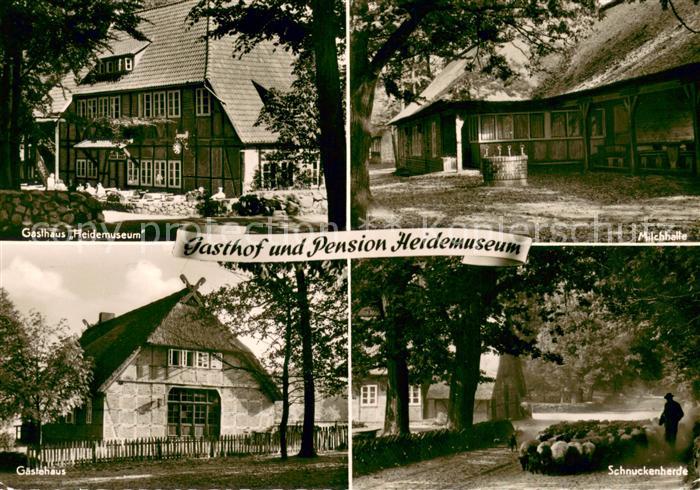 Wilsede Lueneburger Heide Gasthof Pension Heidemuseum Gaestehaus Milchhalle Schn