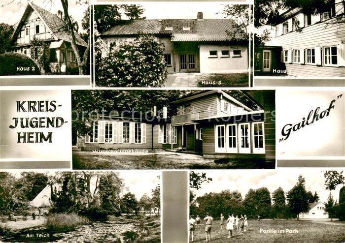 Gailhof Kreisjugendheim Gailhof Haus 2 3 und 4 Wirtschaftsgebaeude Am Teich Park