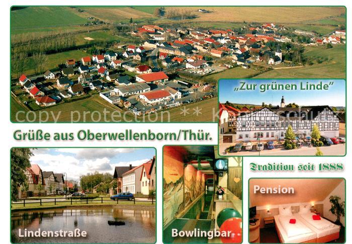 Oberwellenborn Fliegeraufnahme Gasthaus Zur gruenen Linde Lindenstrasse Bowlingb