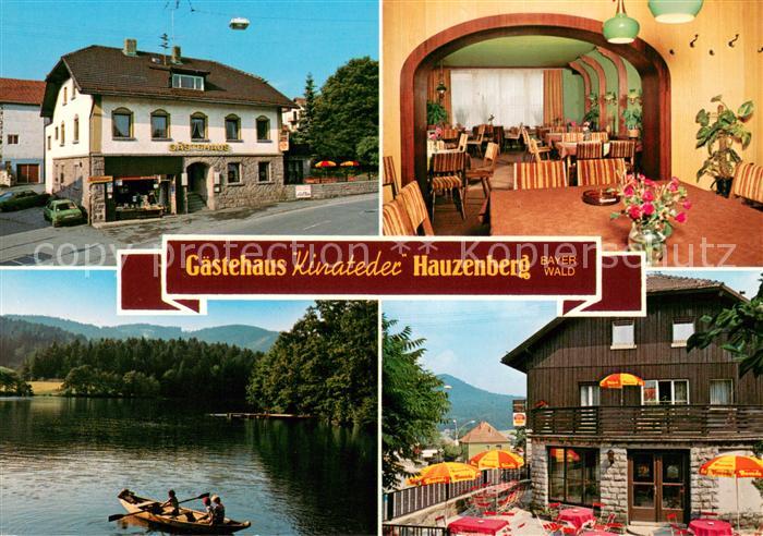 Hauzenberg Niederbayern Gaestehaus Kinateder Gastraum Terrasse Gondelteich
