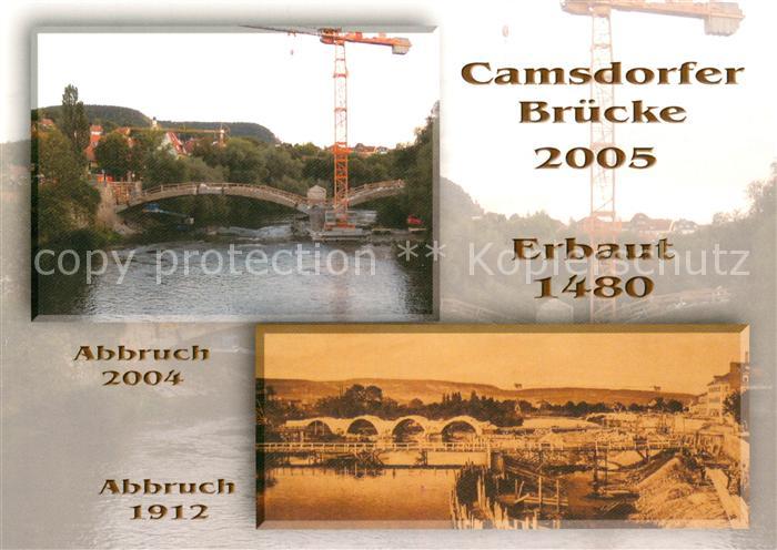 Jena Thueringen Camsdorfer Bruecke Erbaut 1480 Abbruch 1912 Abbruch 2004