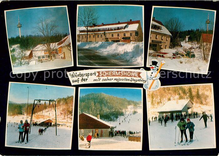 Schermshoehe Gasthof Schermshoehe mit Hotel Berghof Schlepplift Skipiste