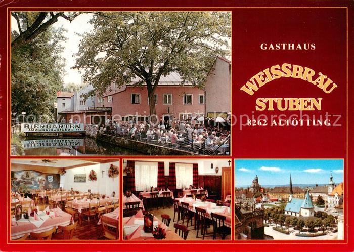 Altoetting Gasthaus Weissbraeu Stuben Gastraeume Biergarten