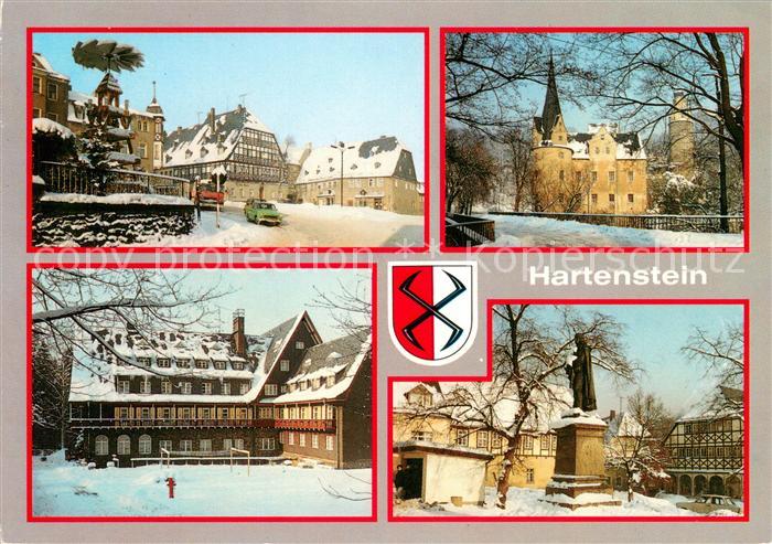Hartenstein Zwickau Markt Gaststaette Weisses Ross Schloss Stein Ferienheim Akti