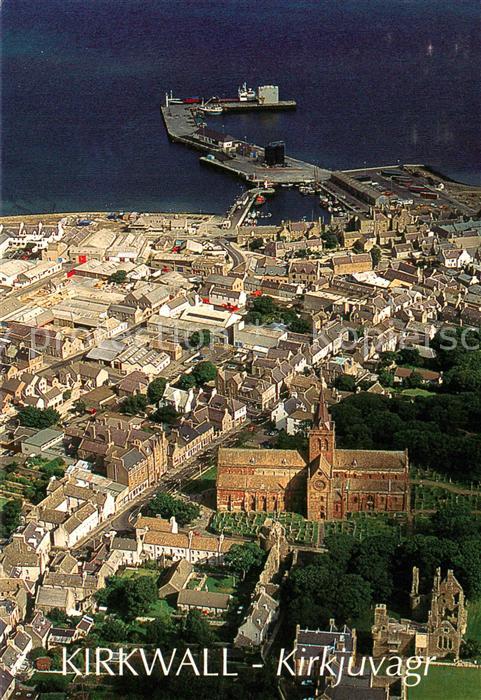 Kirkwall St Magnus Cathedral Air view
