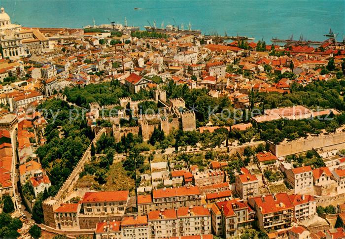 Lisboa Castelo de San Jorge e Alfama Fliegeraufnahme