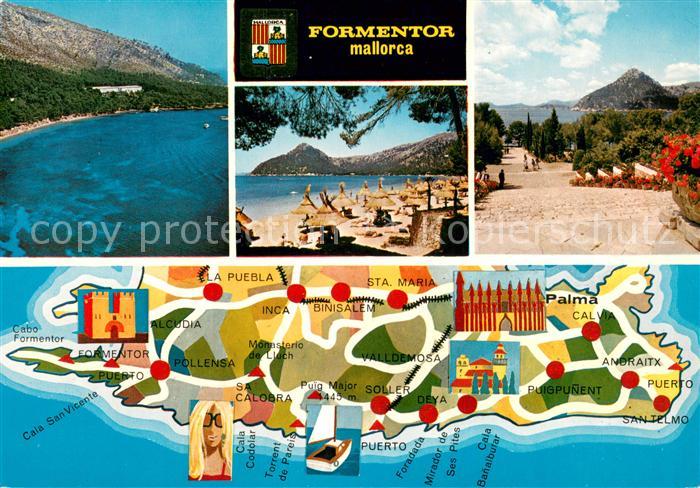 Formentor Panorama Strandpartien Inselkarte