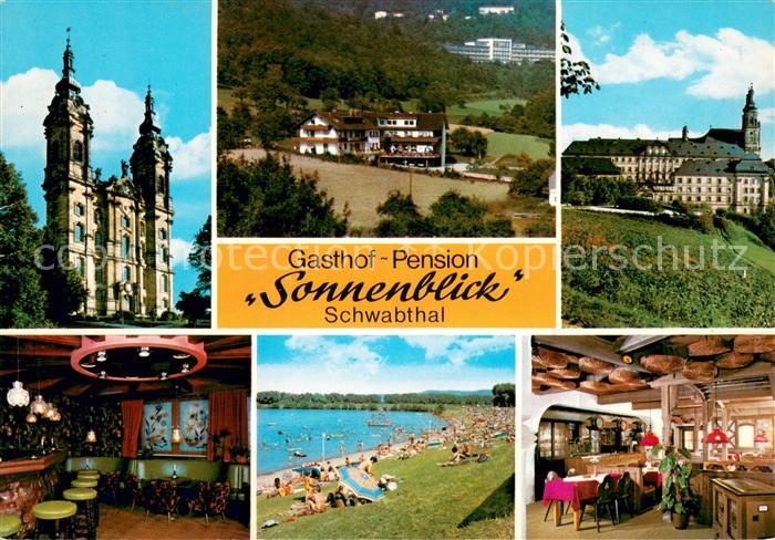 Schwabthal Kirche Gasthof Pension Sonnenblick Bar Gaststube Strand