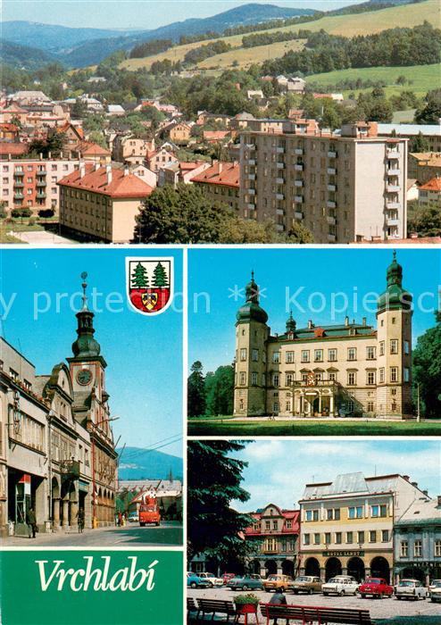 Vrchlabi Panorama Polska ulice Zamek sidlo Krnapu Hotel Labut