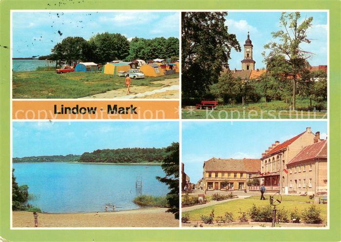 Lindow Mark Campingplatz Weisser Sand Stadtkirche Badestelle Wutzsee Markt