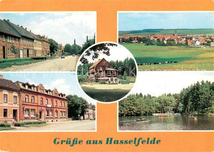 Hasselfelde Breite Strasse Panorama FDGB Erholungsheime Tannenwald und Zur Krone