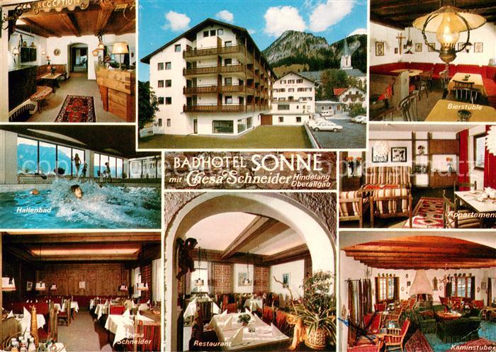 Hindelang Badhotel Sonne mit Chesa Schneider hallenbad Bierstube Appartement Res